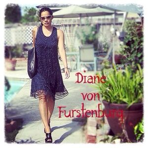 Diane Von Furstenberg Navy Blue Dress